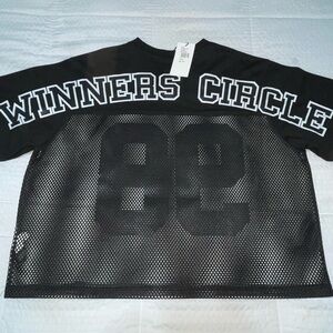 Black Winners Circle Mesh Jersey